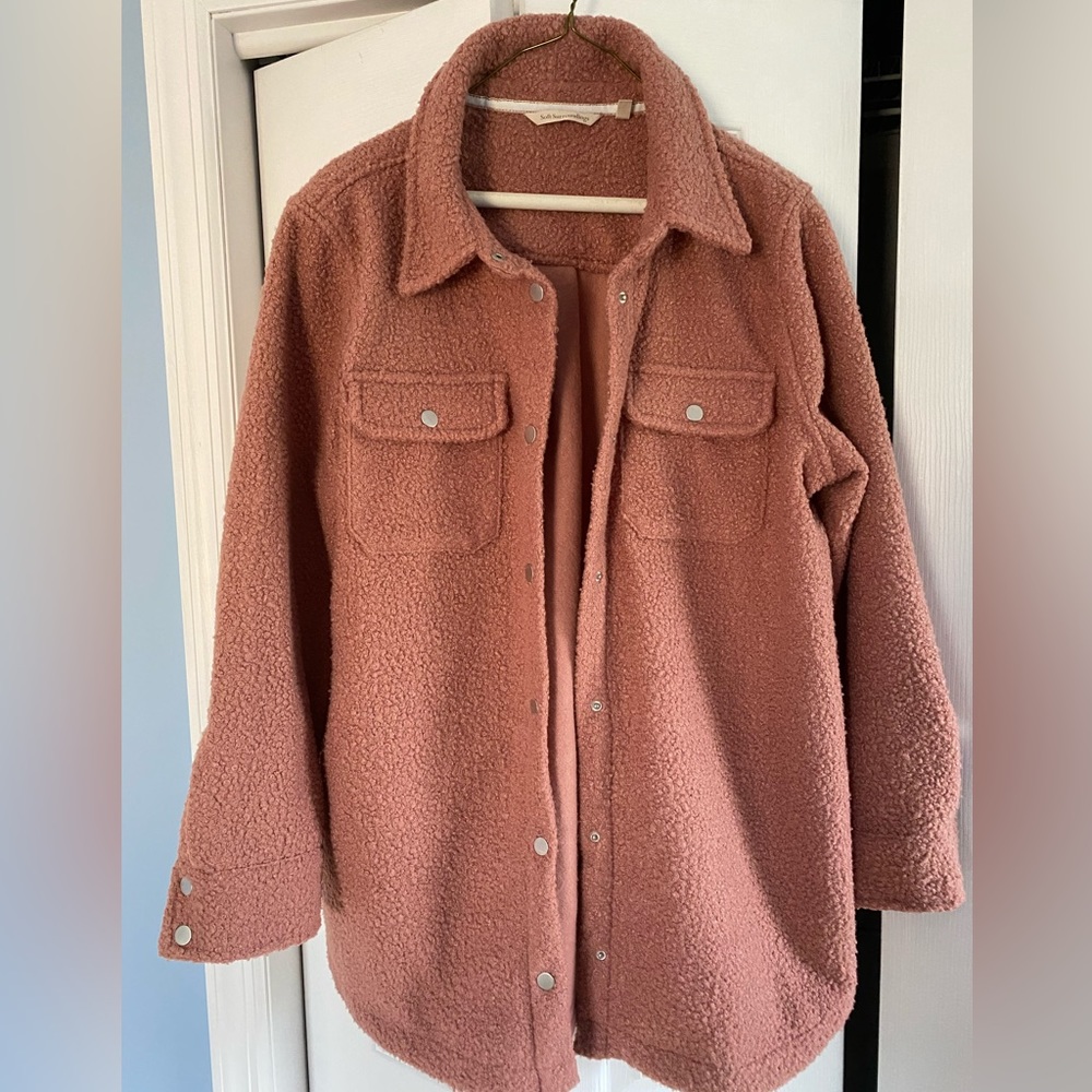 Soft Surroundings Campera Jacket; Womens Size Large; Dusty Rose